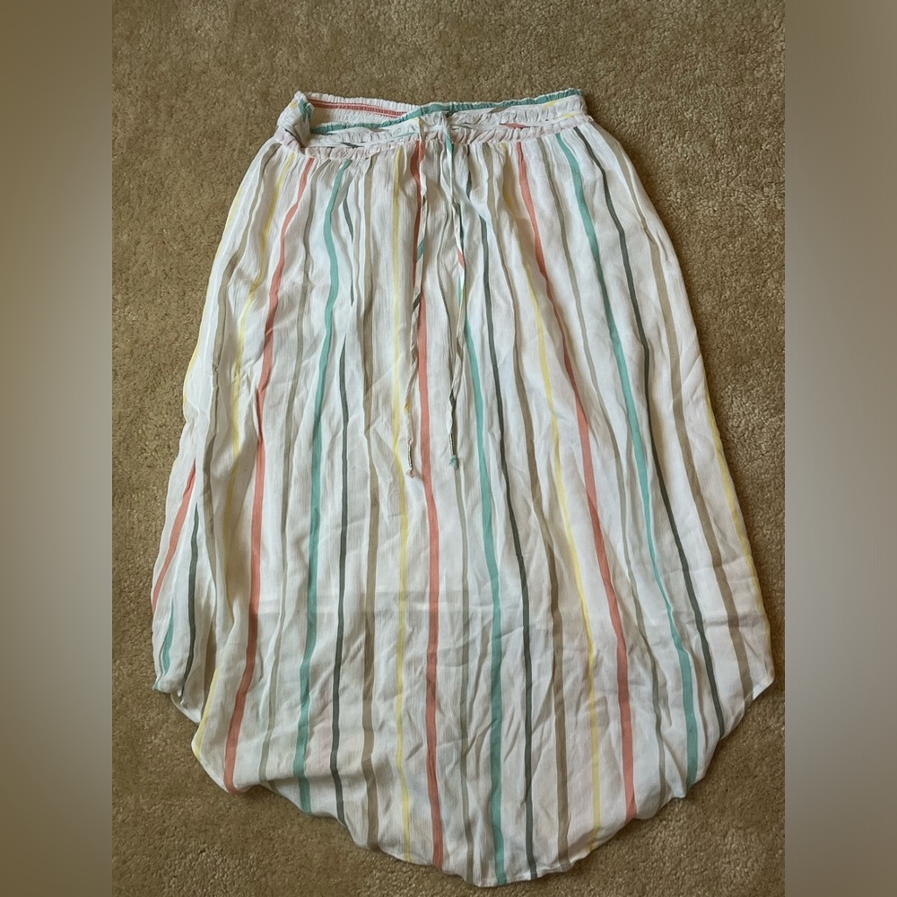 stripped full length skirt